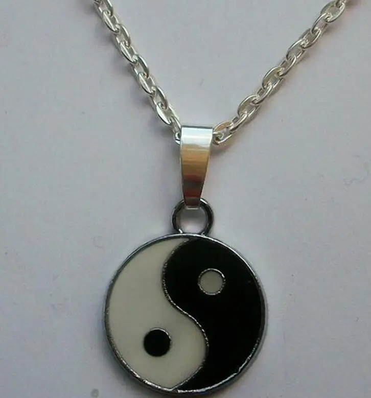 10 Pcs Novelty weird Yin Yang Black & White Charms Pendant Necklace