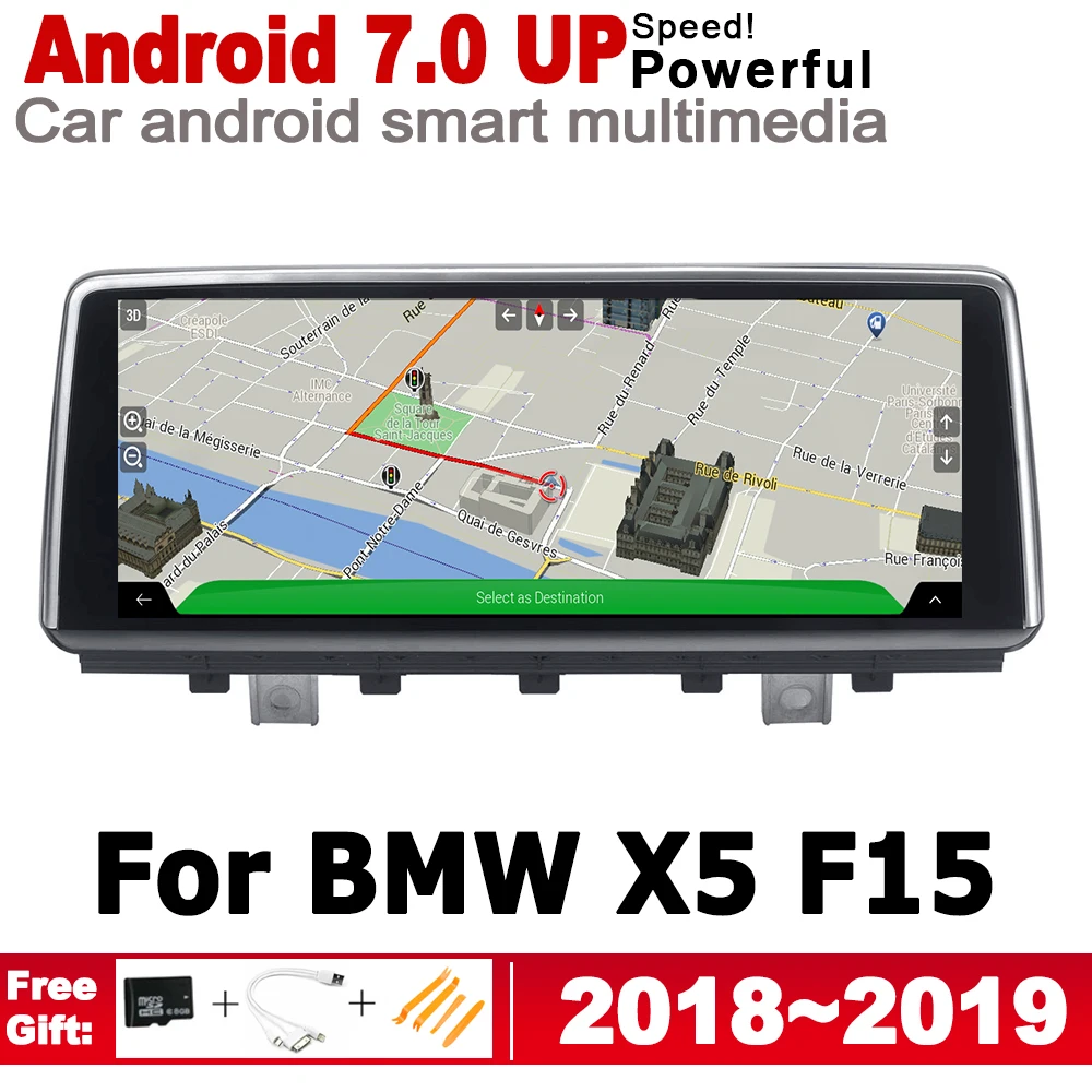 

Android 7.0 up Car radio GPS multimedia player For BMW X5 F15 2018~2019 EVO Navigation Map 2G+16G 2 Din HD Screen Stereo WiFi BT