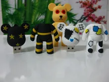 100 teile/los Usb-stick 4 GB 8 GB 16 GB 32 GB pen drive thumb stick cute cartoon gewalt bär modell usb memory stick disk on schlüssel