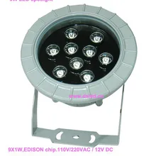 DHL! Высокомощный Светодиодный прожектор 9 Вт, Светодиодный прожектор для улицы, 110V-250VAC, DS-06-20-9W, гарантия 2 года