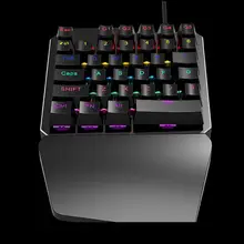 Coolbaby RS-7 7 цветов светодиодный 35 клавиш подсветка одной рукой профессиональная игровая проводная клавиатура с USB Анти-ореолы клавиатура для игры