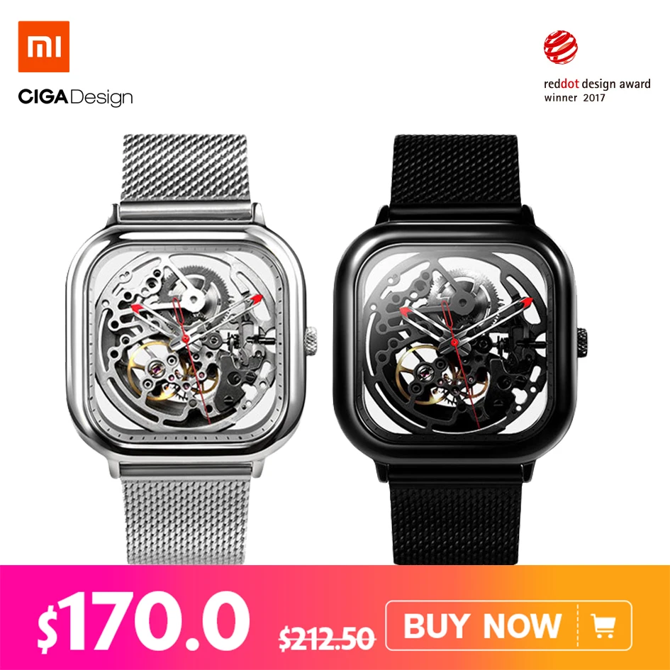 

Xiaomi CIGA Design Hollowed-out Mechanical Wristwatches Watch Smart Full-automatic Movement Watches Men Women Fashion Bracelet