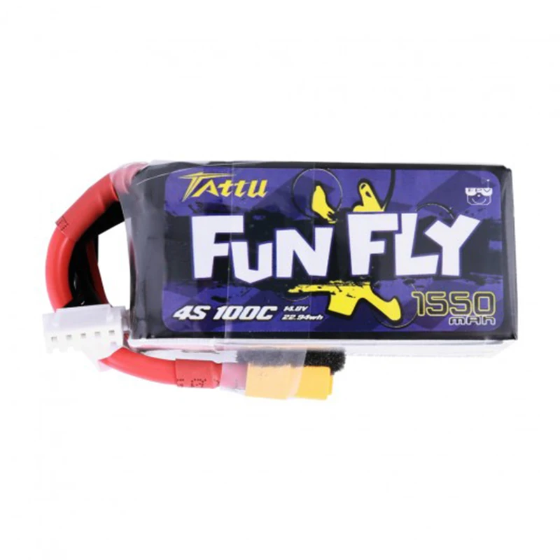 4 шт. Funfly TATTU 14,8 V 1550mAh 1300mAh 100C 4S XT60 разъем Lipo батарея для Emax HAWK 5 RC Дрон FPV Racing