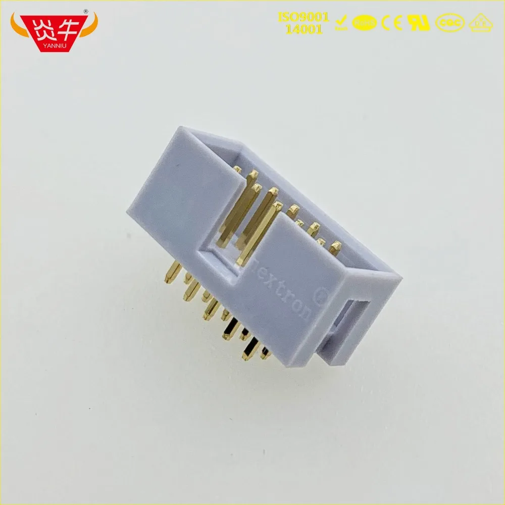 DC3 10P серый белый 10 pin IDC розетка коробка 2 54 мм шаг прямой соединитель контактная