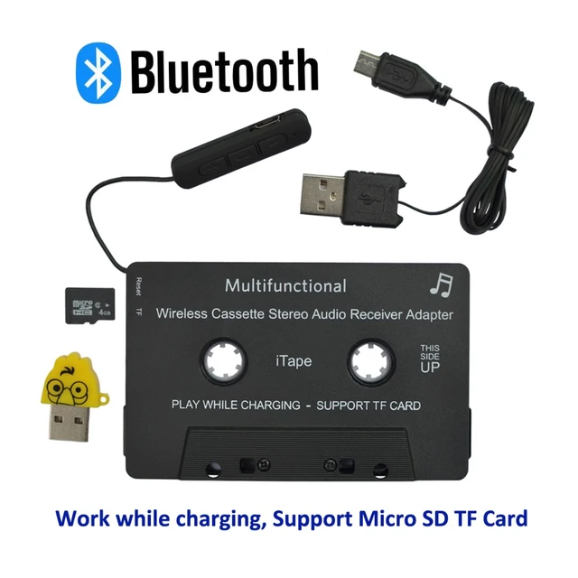 Multifunctional Car Bluetooth Cassette Adapter Bluetooth V4.1 Music  Receiver Adapter With Tf 4gb-work While Charging, Support Tf - Cassette  Recorders & Players - AliExpress