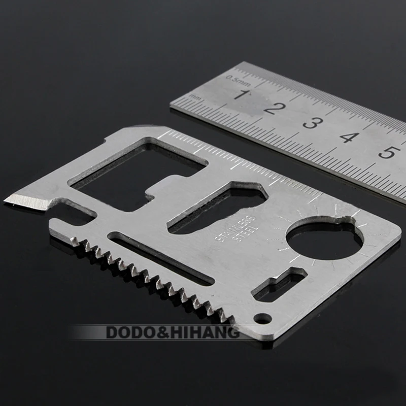 11 in 1 Swiss Card Multi Pocket Card Knife Tool Multi-purpose Universal Life Saving Card Outdoor Camping Survival Knife (5)