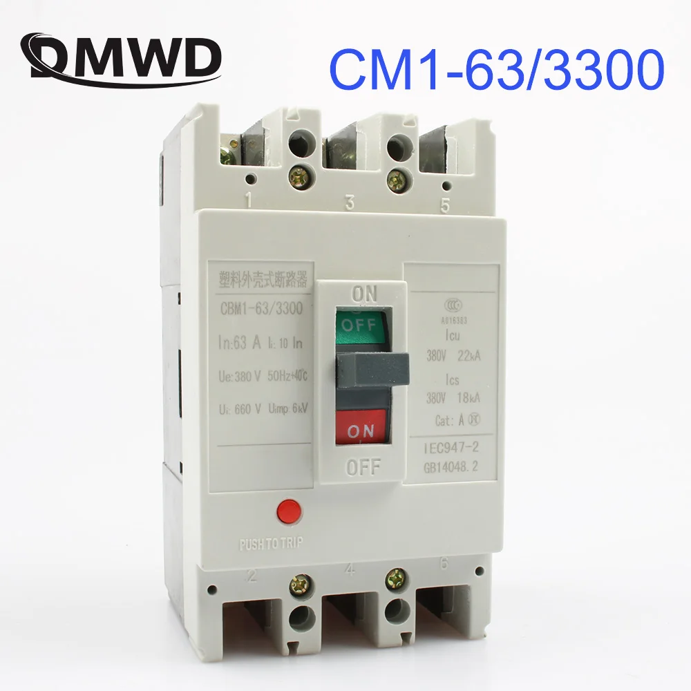 

CM1-63/3300 MCCB 16A 20A 25A 32A 40A 50A 63A molded case circuit breaker CM1-63 Moulded Case Circuit Breaker