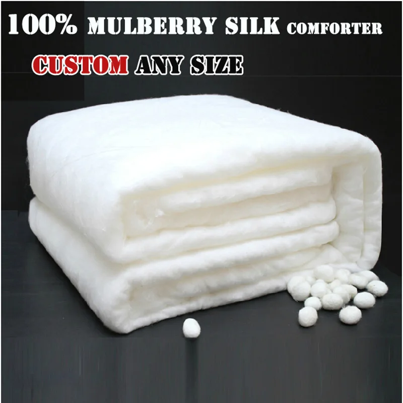 Custom 100 Chinese Silk Blanket Winter Silk Comforter 100 Cotton
