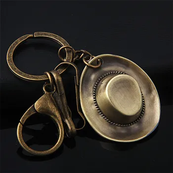 

FREE SHIPPING BY DHL 50pcs/lot Zinc Alloy Hat Shaped Keychains Novelty Retro Sunhat Keyrings Gifts for Women