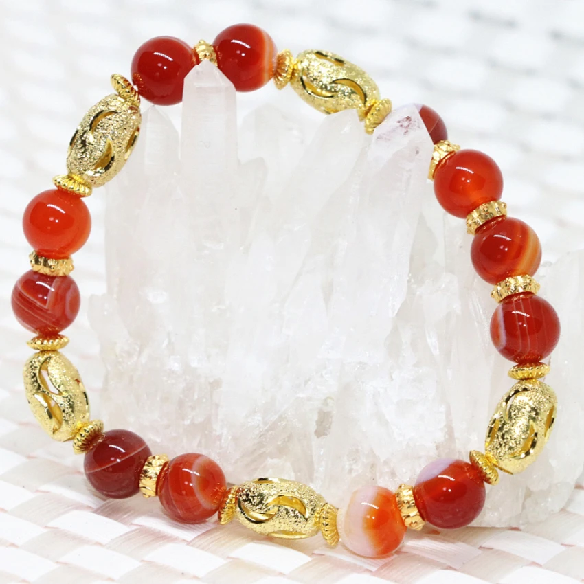 

8mm green purple red veins onyx round carnelian agat stone beads luxury strand bracelet women top quality jewelry 7.5inch B2074