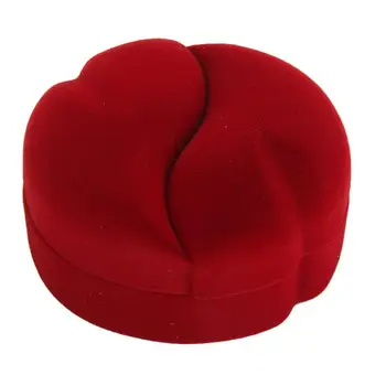 

Velvet Couple Rings Display Storage Case Xmas Gift Box Red