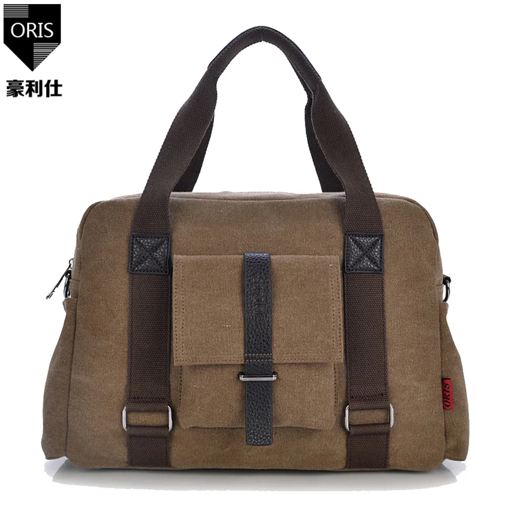 

Elvasek hot men's bags fashion men's messenger bag canvas shoulder handbags solid large capacity bag bolsas high quality