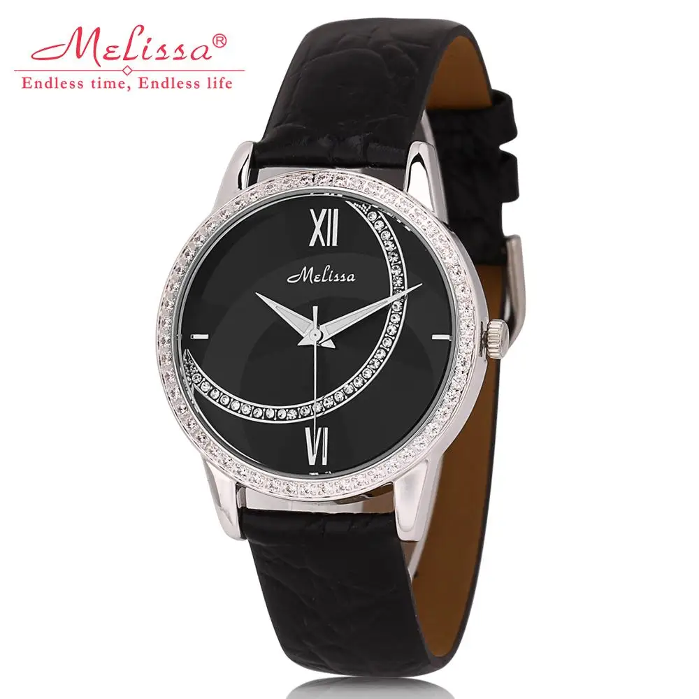 

Moon Element Women Fashion Casual Real Leather Watches Quartz Crystals Wristwatch Unisex Design Melissa Clock 3ATM Relojes WA188