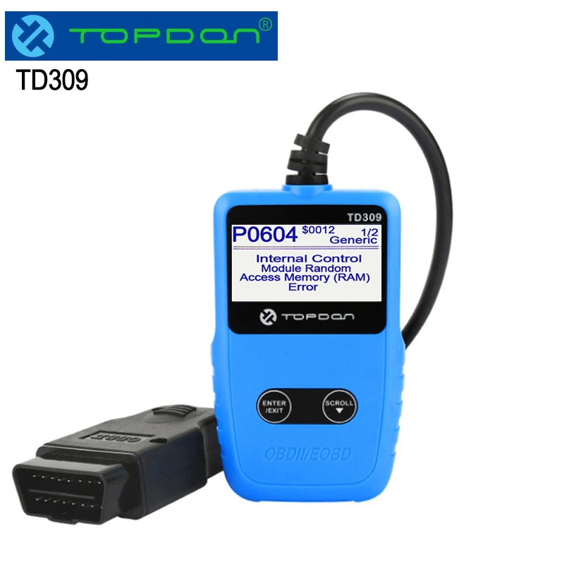 TOPDON TD309 OBD2 Scanner View Freeze Frame Data Code Reader Retrieve