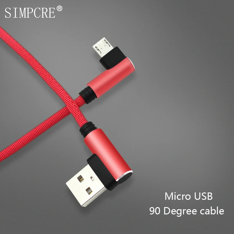 

Fast Charging Micro usb cable 90 Degree Micro usb charger Microusb cord data For xiaomi redmi huawei Tablet cable micro usb