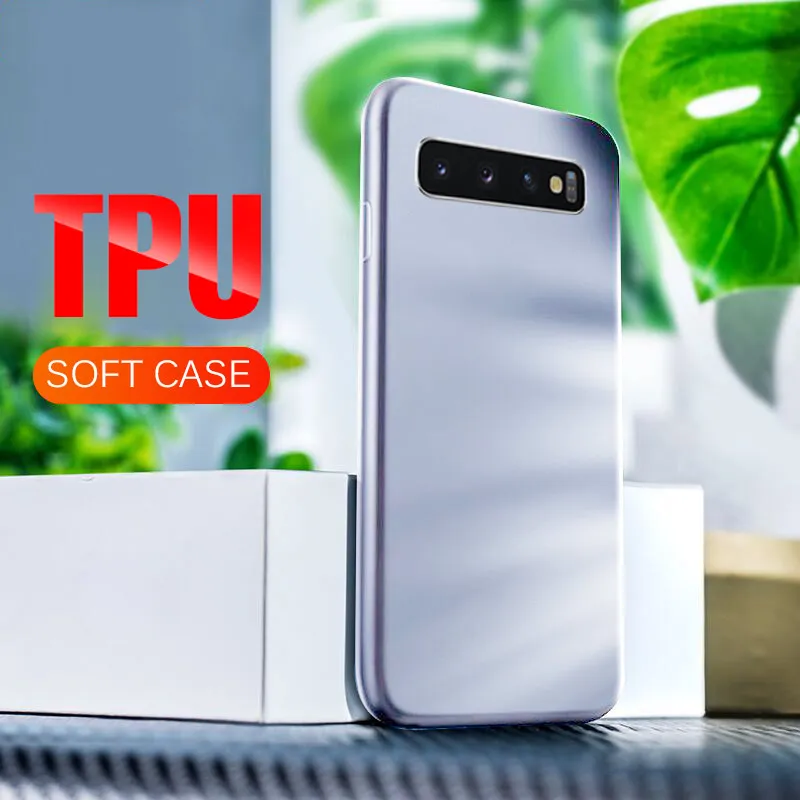 Роскошный чехол из ТПУ и силикона Бампер на для Samsung Galaxy S8 S9 S10 плюс Противоударная
