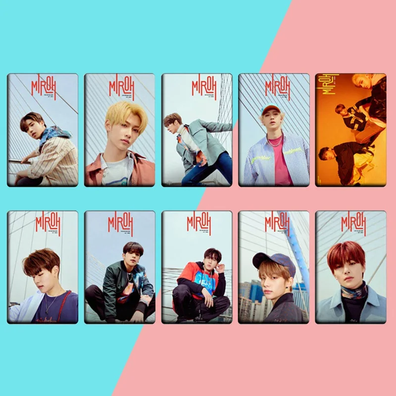 Распечатать картинку стрей кидс 10Pcs/set K-POP Stray Kids Sticky Lomo Cards New Fashion Crystal Card Stickers F