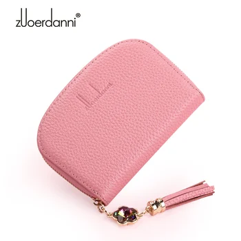 

New Designed Women Genuine Leather Card Holder Wallets RFID Blocking Purses Female Zipper Credit Cards Case Zipper Mini Purse