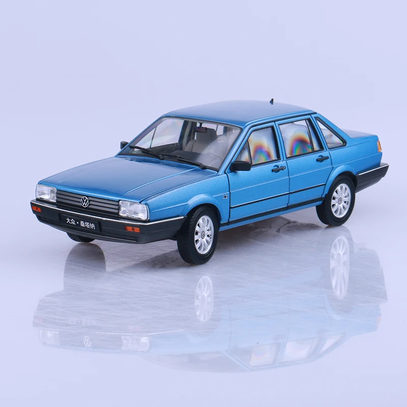 FX1: 18 Шанхай Volkswagen Santana классический Poussin сплав статического моделирования модель автомобиля игрушка - Цвет: Синий