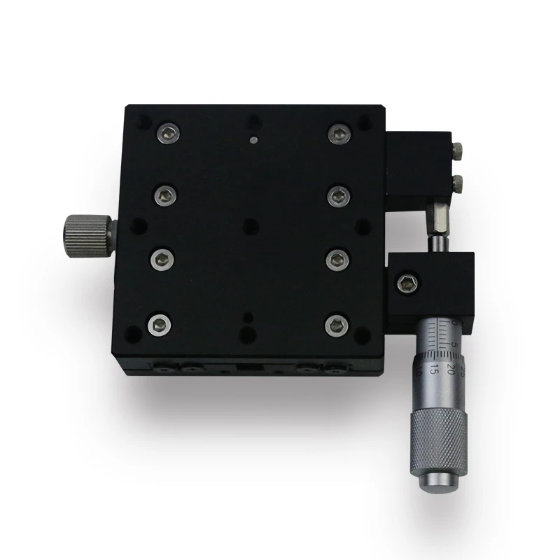 

High Precision X Axis Manual Displacement Trimming Platform 60*60mm Cross Roller Guide Way Linear Stage Sliding Table LX60-R