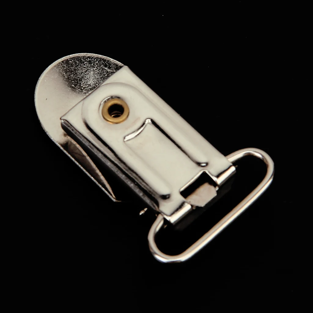 10 Pieces Iron Pacifier Suspender Clips for Pacifier Holders Bib Clips Toy Holder Accs 1.5 Inch