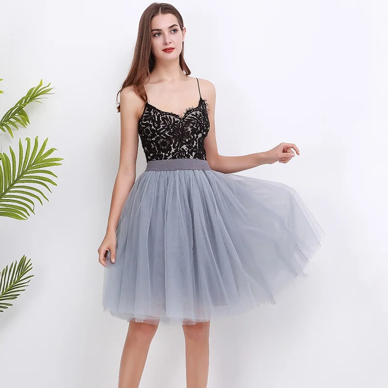 5-Layered Pleated Tulle Skirt-1