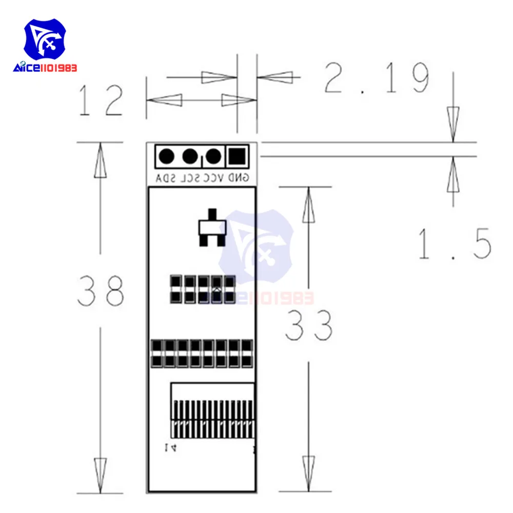 0,91 дюймов 128x32 12832 интерфейс IEC IIC Серийный Белый O светодиодный модуль дисплея 0,9" 12832 SSD1306 светодиодный экран для Arduino