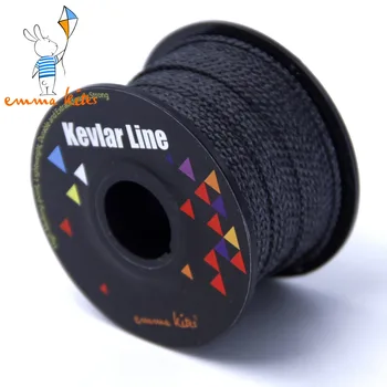 

100ft / 30m 300lb / 500lb Black Braided Kevlar Line for Kite Flying Fishing Outdoor Power Stunt Kite Line String Cord