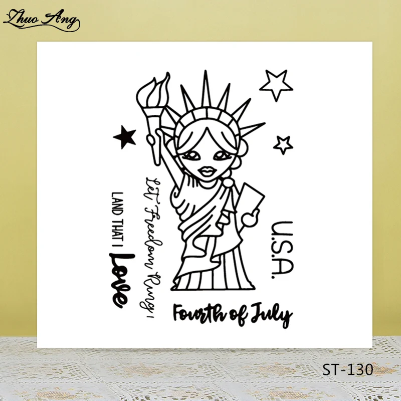 

ZhuoAng Goddess holding a torch Clear Stamp/Seal for DIY Scrapbooking/Photo Album Decorative Card Making Clear Stamps