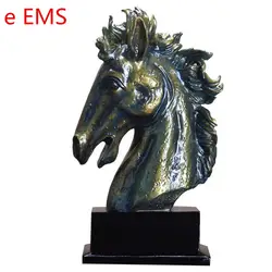 Милая голова лошади бюст животных Ретро Статуя Colophony ремесла эскиз обучения коллекционные украшения дома L2360