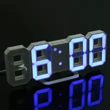 Digital LED Table Clock Brightness Adjustable Modern Electronic Alarm Clock Fashion Wall Hanging Clock with USB Cable