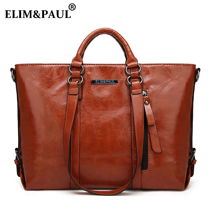 

ELIM&PAUL Handbag Messenger bag Women's Tote Women Leather Handbags Business Shoulder Bags Top-Handle Bags Crossbody bolsos sac