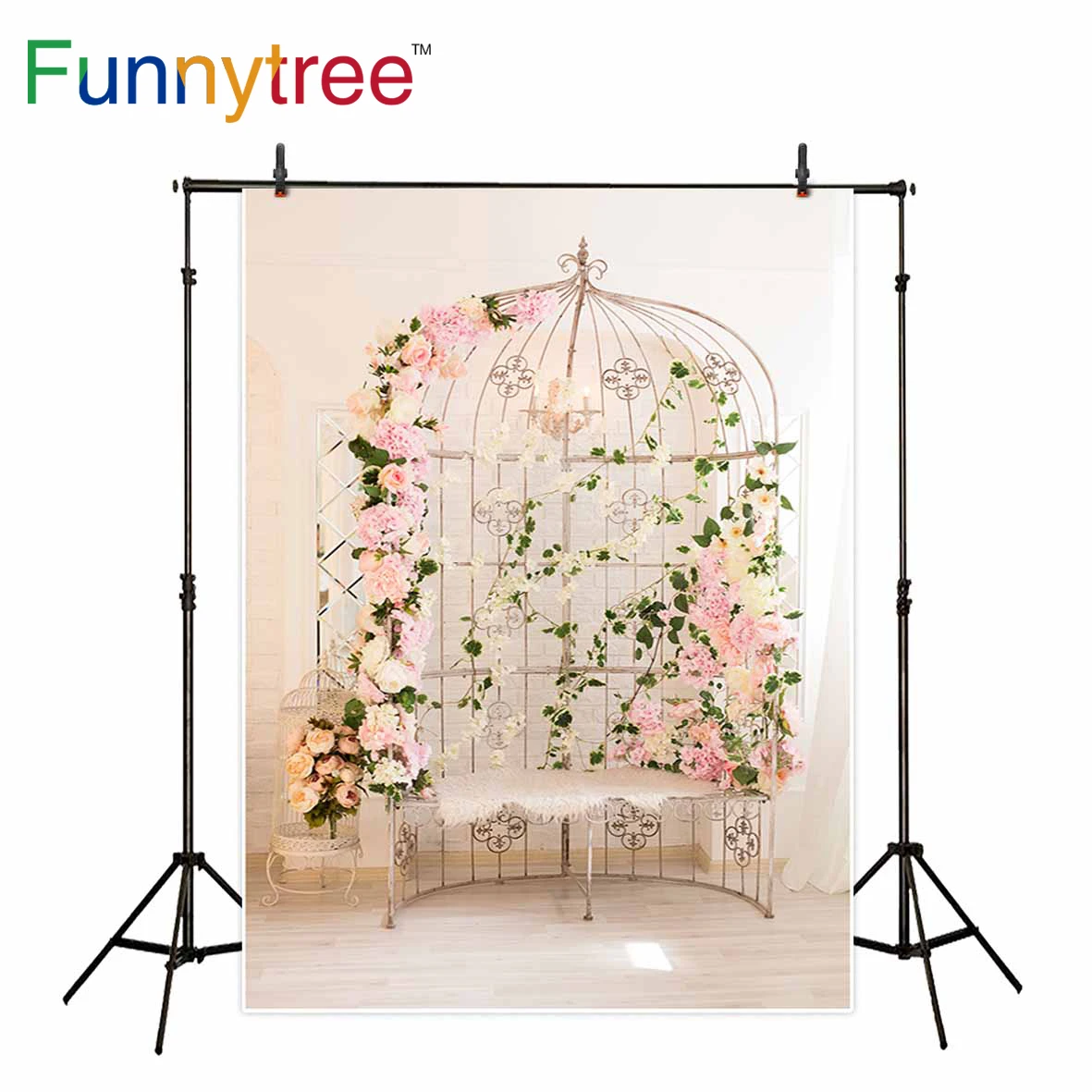 Фон Funnytree для фотостудии свадебный цветок железная клетка Милая принцесса фон