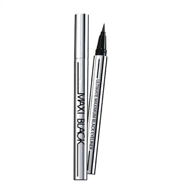 

New Fashion Style Eyeliner Silver Tube Cool Black Quick-drying Waterproof Not Blooming Beauty Makeup Drop Shopping MU-186