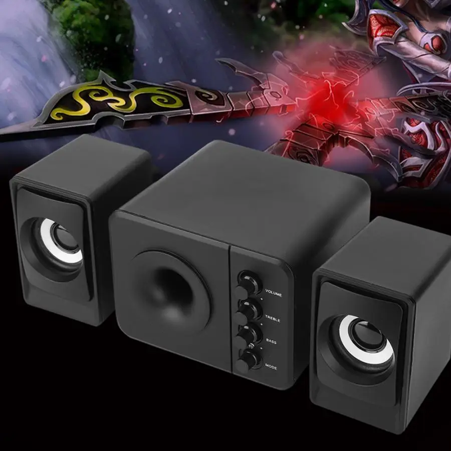 

Mini SADA D-205 USB 2.1 Bass Computer Subwoofer Speaker sound Bluetooth Version (Black)