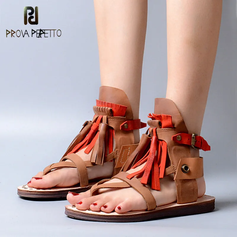 tied up ankle wrap flat sandals