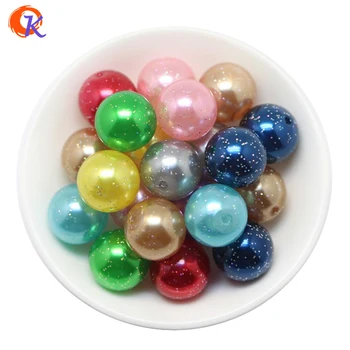 

Cordial Design 100pcs/lot 20mm Chunky Bubblegum Bead Acrylic Glitter Imitation pearl Beads For Fashion Jewelry Necklace Making