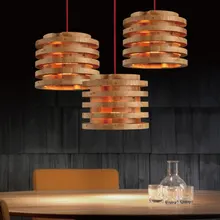 Креативный деревянный подвесной светильник для помещений, столовой, фойе, домашняя подвеска-украшение светильник, винтажный резиновый деревянный Профессиональный деревянный каркас