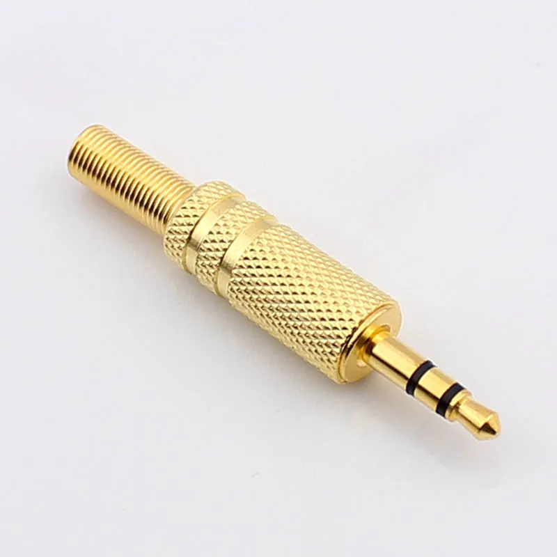 

5pcs Jack 3.5mm Audio Cable Connector Headphone Plug 3.5mm Jack Terminals Two-channel Headset Plug Gold-plated