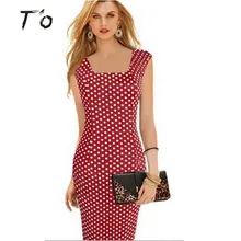 T’O High Grade Women Elegant Classic Tartan Square Neck Tunic Work Business Casual Party Stretchy bodycon Pencil Sheath Dress 31