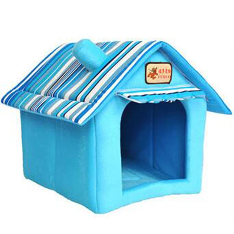

Top Quality Dog Kennel Pet House for Dogs Luxury Brand Senior Striped Nest Animal Fashion Cute Tent Bed Pet Rooms