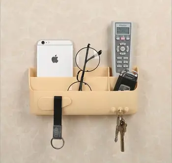 

1PC Wall-mounted Storage Box Candy Color Cosmetic Storage Boxes Sundry Rack Organizer Plastic Shelf Wall Hanging Bracket OK 0538