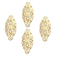 20pcs/lot 80*33mm fashion alloy Hollow engraved sheet Diamond geometry charms spacers fitting women diy necklace jewelry finding