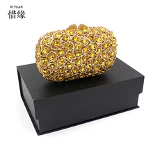 XIYUAN Брендовая женская ручная сумка женские клатчи сумки-мессенджеры маленькая дизайнерская сумка через плечо кошелек с ромбовидными кристаллами для подарков