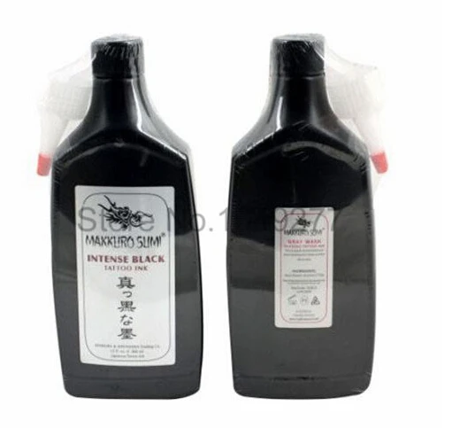 

Free shipping 12 OZ MAKKRUO SUMI Black Tattoo Gray Wash Shading Ink