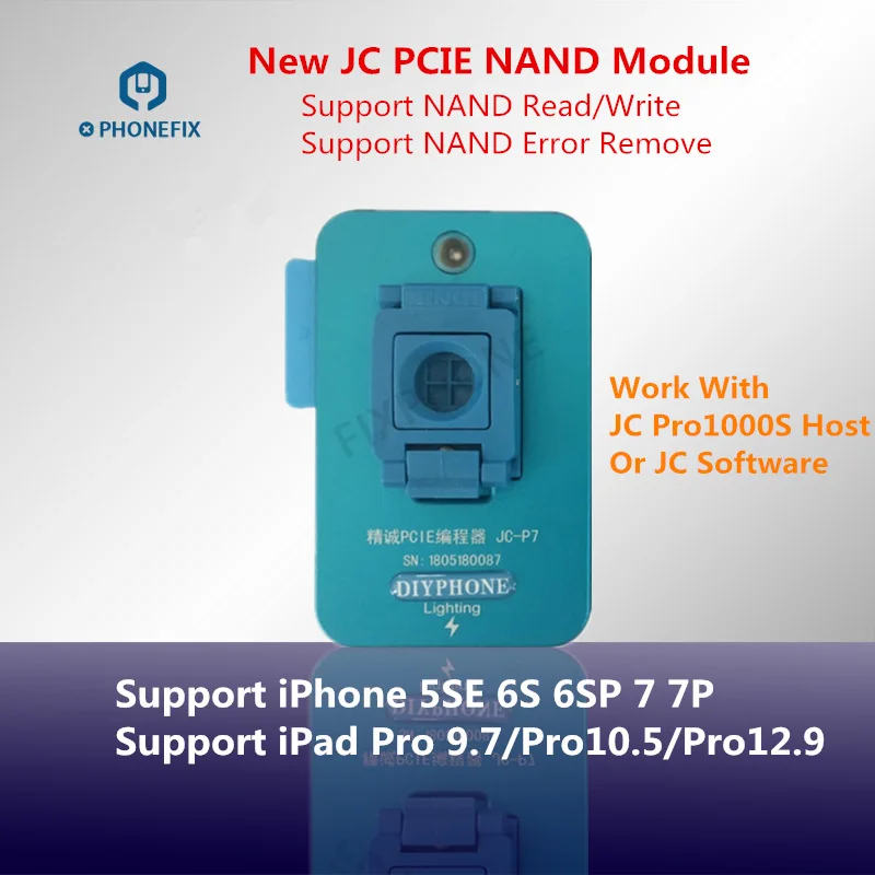 JC Pro1000S JC P7 PCIE NAND программатор 32/64 бит HDD Read Write Repair Tool для iPhone 7 7 P 6 6S 6P 6SP 5 4 все iPad Unlock - Цвет: JC P7 PCIE NAND Test