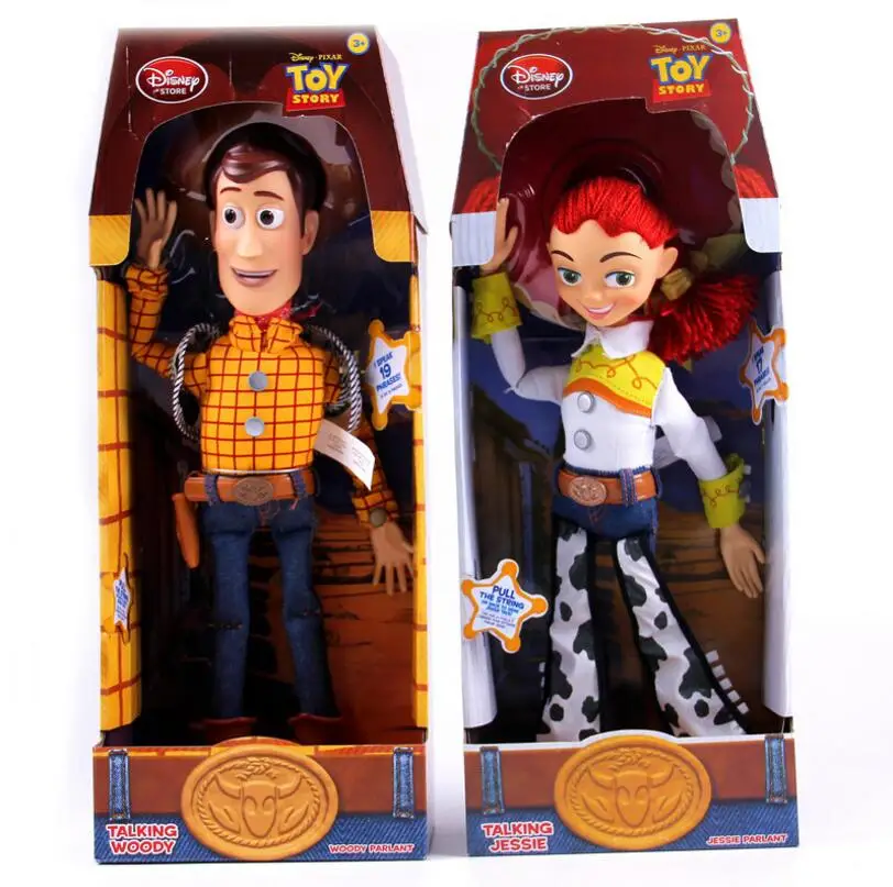 43 cm Toy Story 3 Talking Jessie Woody PVC Action Toy Figures Model Toys Speaking Sheriff Woody Collectible Doll Free Shipping