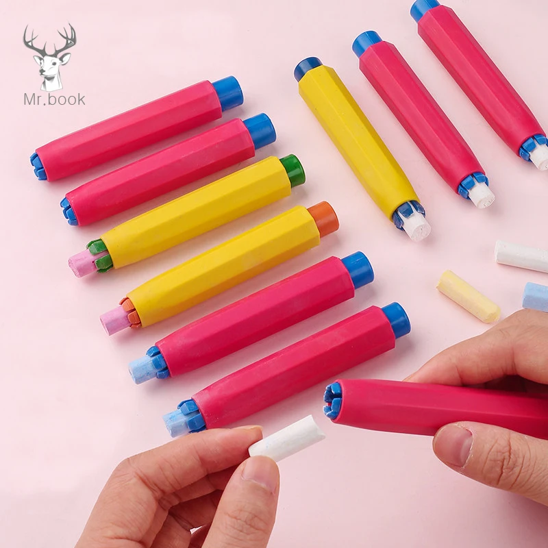 

5/10pcs Health Non-toxic Chalk Holder Chalk Clip Colourful Chalk Holders Clean Teaching Hold for Teacher Gifts School Stationery