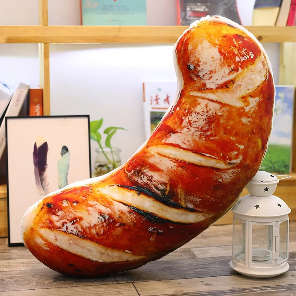 

Simulation Chicken Fish Shape Pillow Soft Lumbar Back Cushion Plush Food Pillow#XP8