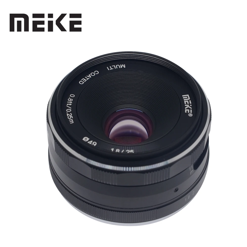 Meike 25 мм F1.8 APS-C широкоугольный ручной объектив для всех одиночных серий для Canon EF-M/для Nikon 1 камеры M1 M2 M3 M5 M50 M100 V1 J5